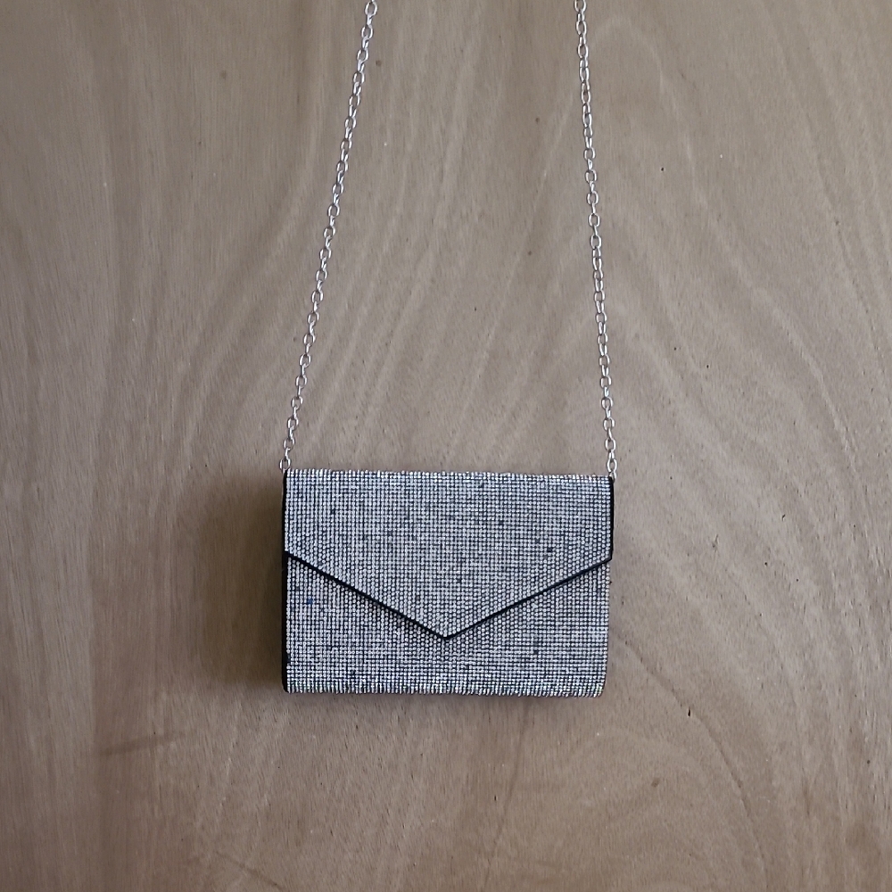 Elegant Black and Silver Women's Clutch